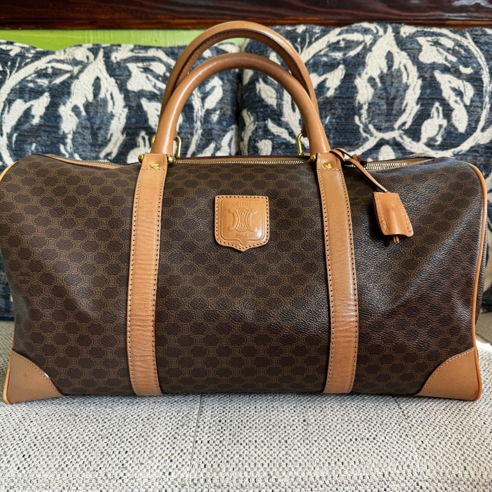 Authentic Vintage Celine Macadam Boston Bag